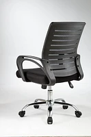 American Imaginations 21.7-in. W 38.2-in. H Traditional Stainless Steel-Plastic-Nylon Office Chair In Black AI-28704