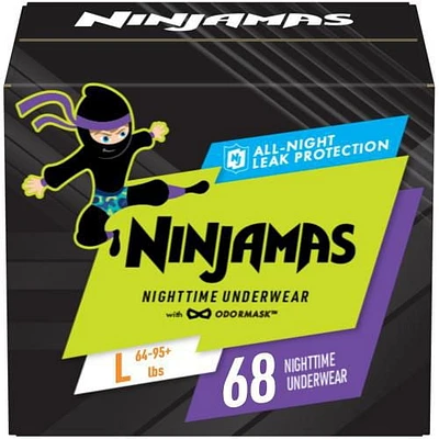 Sous-vêtements de nuit pour l’énurésie Ninjamas, taille P-G, garçons