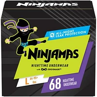Sous-vêtements de nuit pour l’énurésie Ninjamas, taille P-G, garçons