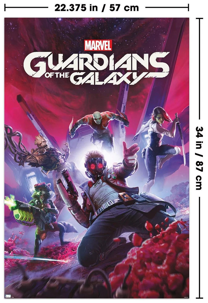 Marvel's Guardians of the Galaxy Video Game - Key Art Wall Poster, 22.375" x 34"