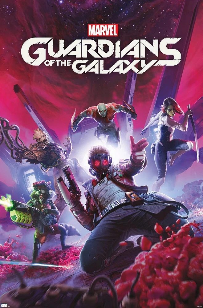 Marvel's Guardians of the Galaxy Video Game - Key Art Wall Poster, 22.375" x 34"