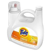 Tide Zero Liquid Laundry Detergent, Soft Citrus Scent, CleanScent Technology, 3.1L