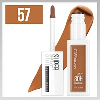 Maybelline New York Correcteur liquide longue durée, jusqu'à 30 h de tenue, teinte 01, 10 ml Super Stay Concealer offre une tenue jusqu'à 30 heures.