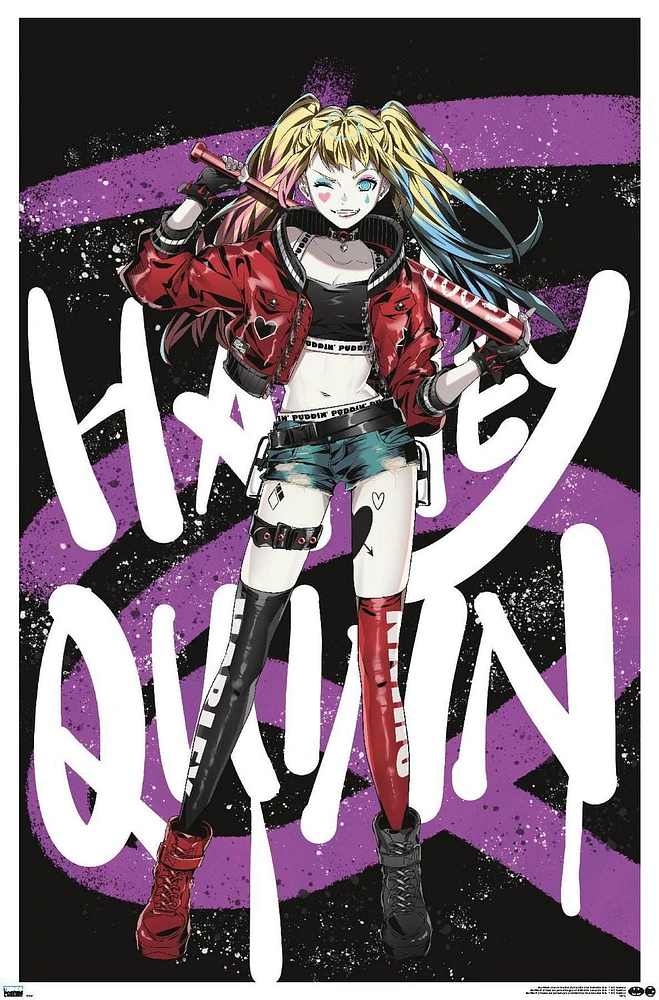 DC Comics Harley Quinn Anime - Bat Wall Poster, 22.375" x 34"