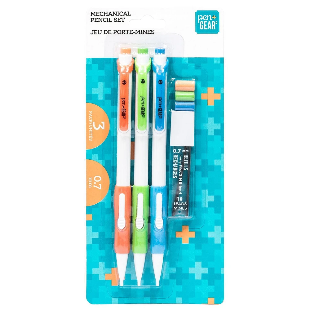 Walmart Canada Mechanical Pencil Set, Pack of 3, 0.7 mm