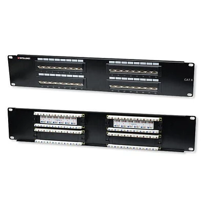 32 Port Cat6 Angled Patch Panel - 2u