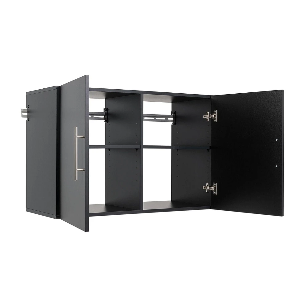 Prepac HangUps 36" Upper Storage Cabinet, Black