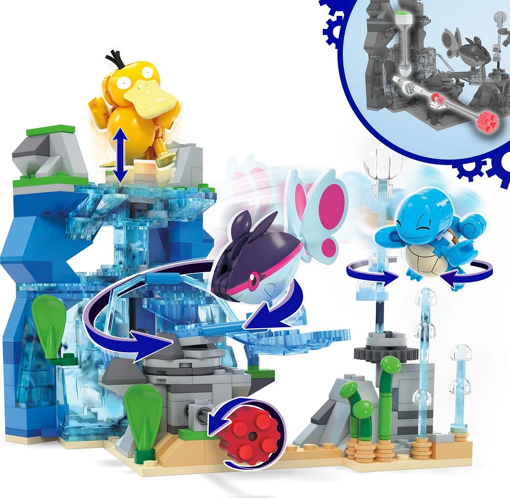 MEGA Pokémon Aquatic Adventure Building Toy Kit, with 3 Action Figures (319 Pieces) for Kids, Ages 8+