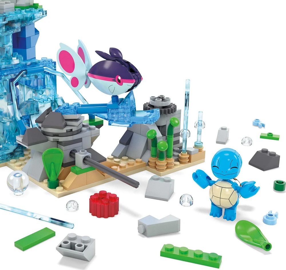 MEGA Pokémon Aquatic Adventure Building Toy Kit, with 3 Action Figures (319 Pieces) for Kids, Ages 8+