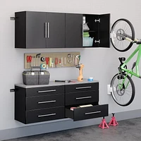 Prepac HangUps 60" Storage Cabinet Set F - 4 pc - Black