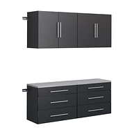 Prepac HangUps 60" Storage Cabinet Set F - 4 pc - Black