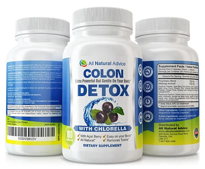 All Natural Advice Super Detox and Colon Cleanse Pure Flush 180 Capsules