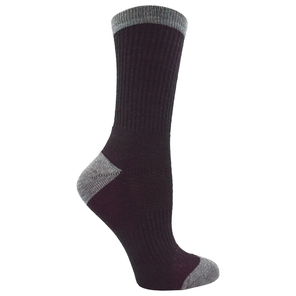 Paquet de 2 paires de chaussettes mi-mollet haute performance en mélange de laine de qualité supérieure Ozark Trail pour femmes Pointures de chaussures 4 à 10