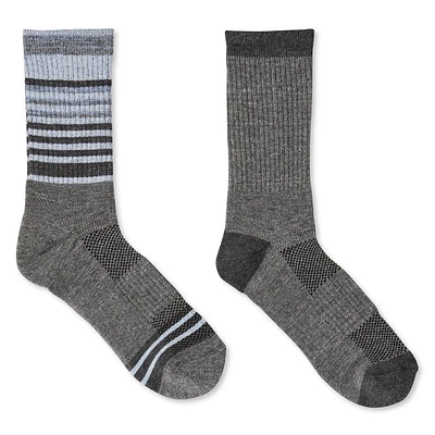 Ozark Trail Women's Crew Socks 2-Pack, Sizes 4-10