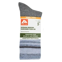 Ozark Trail Women's Crew Socks 2-Pack, Sizes 4-10