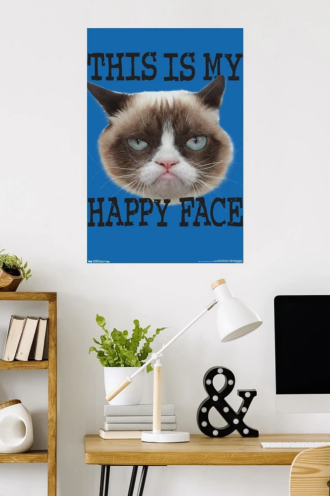 Grumpy Cat - Face Wall Poster, 22.375" x 34"