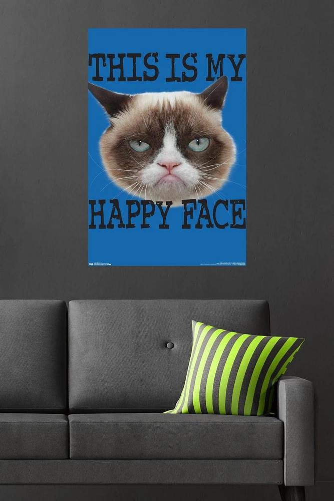 Grumpy Cat - Face Wall Poster, 22.375" x 34"