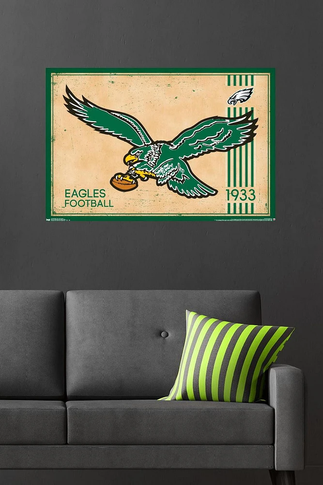 NFL Philadelphia Eagles - Retro Logo 14 Wall Poster, 22.375" x 34"