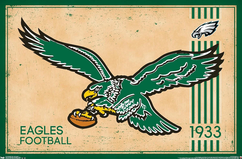 NFL Philadelphia Eagles - Retro Logo 14 Wall Poster, 22.375" x 34"