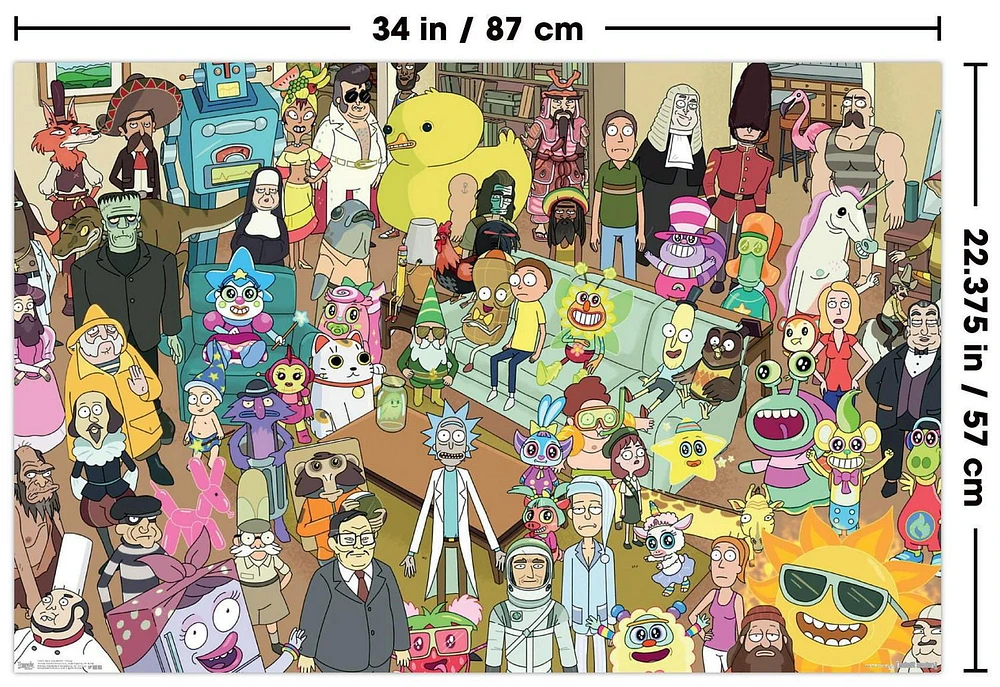 Rick And Morty - Group Wall Poster, 22.375" x 34"