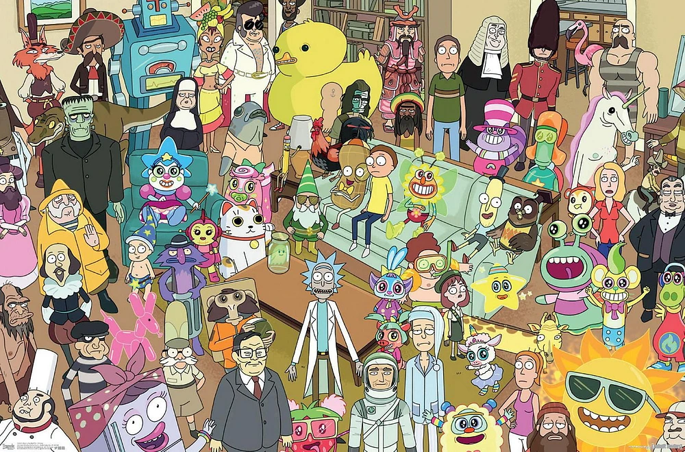 Rick And Morty - Group Wall Poster, 22.375" x 34"