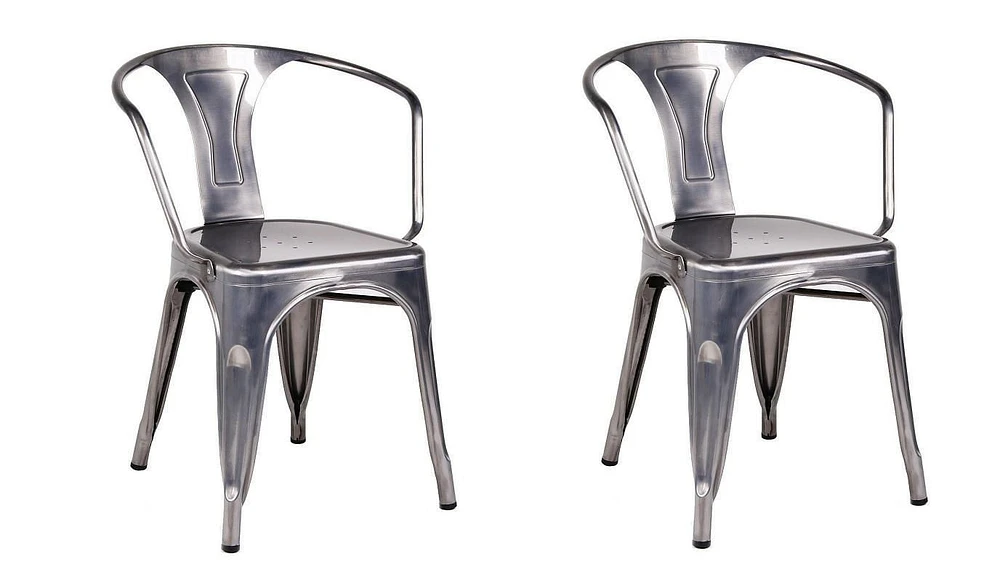 Plata Décor Import Inc Roch Chair with Arms Set of 2