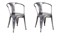 Plata Décor Import Inc Roch Chair with Arms Set of 2