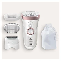 Braun Silk-épil 9 9-720 Epilator for Women for Long-Lasting Hair Removal, White/Bronze