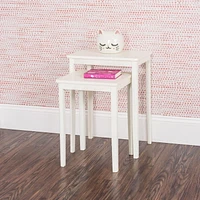 Forever Eclectic Deux Wood Nesting Tables, Brushed Cotton