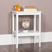 Forever Eclectic Folio Wood Side Table, Matte White