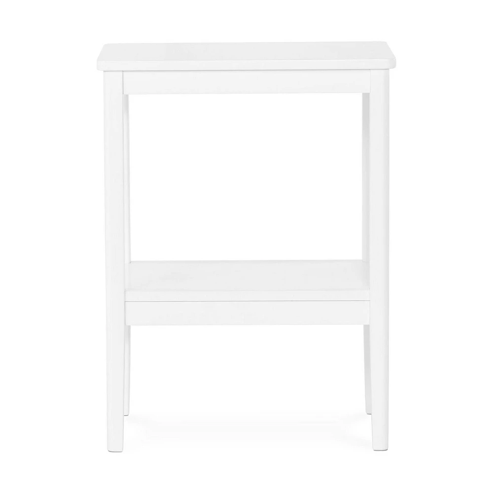 Forever Eclectic Folio Wood Side Table, Matte White