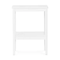 Forever Eclectic Folio Wood Side Table, Matte White