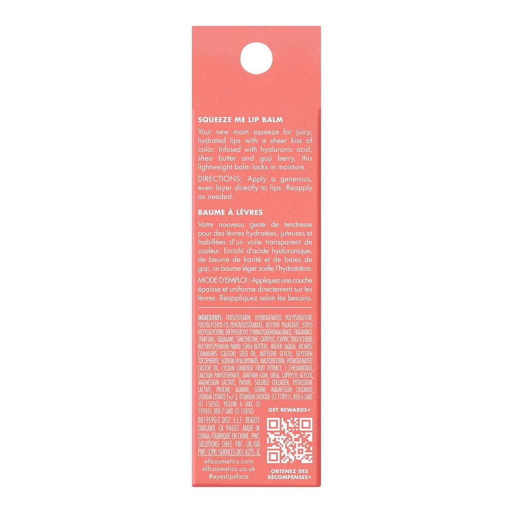 e.l.f. Cosmetics Squeeze Me Baume À Lèvres, Strawberry Teinte claire, 6 g