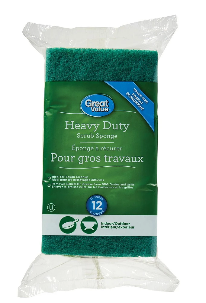 Heavy Duty Scrub Sponge, HD-12-9 CA WM, 9 Units/Pack, 12 Packs/Case, Private Label, 12 Sponges