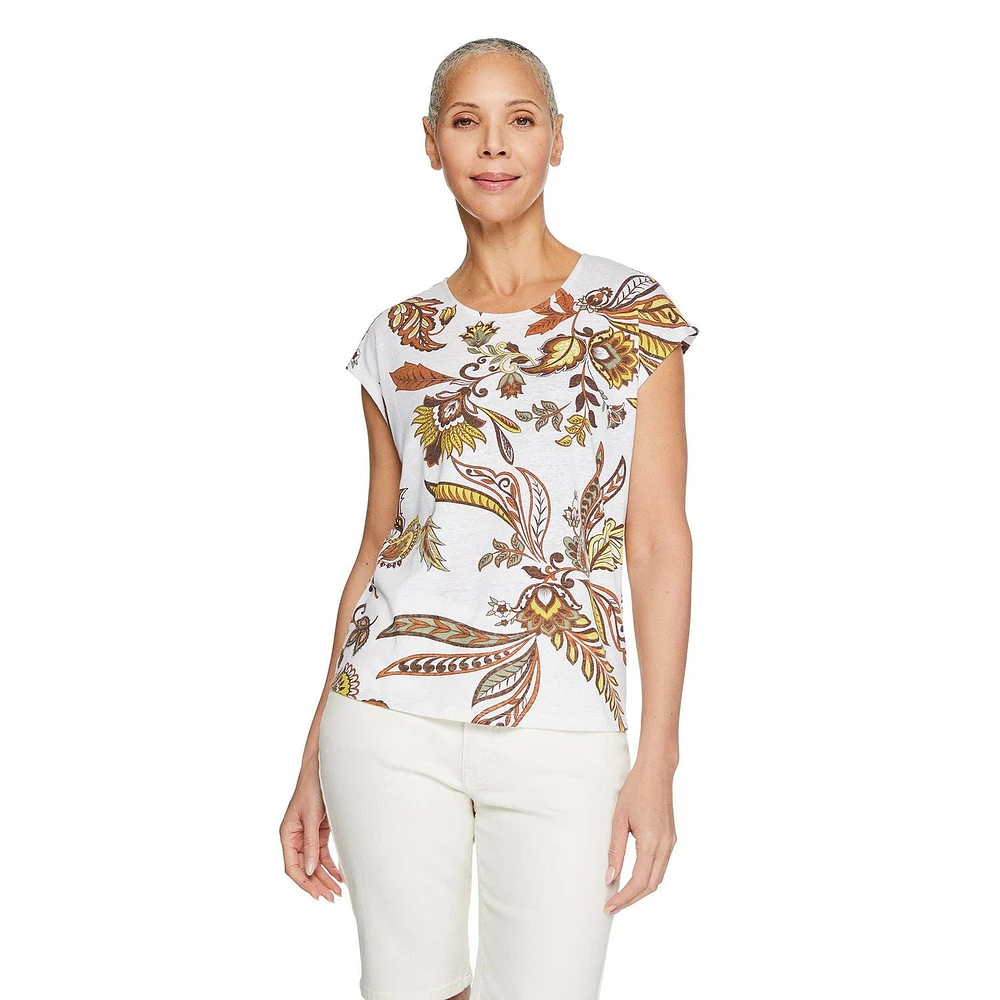 T-shirt en lin Iyla pour femmes
