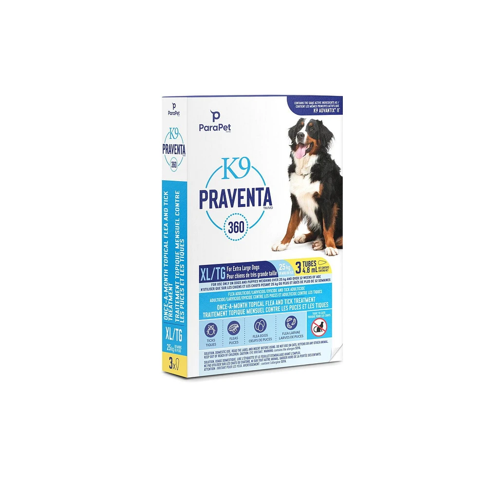 K9 Praventa 360 for extra large dogs, 3 tubes