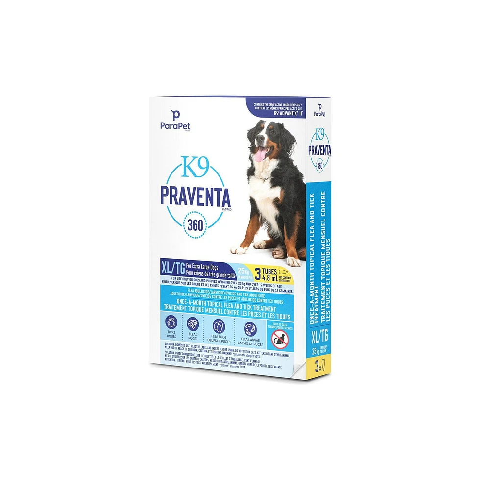 K9 Praventa 360 for extra large dogs, 3 tubes