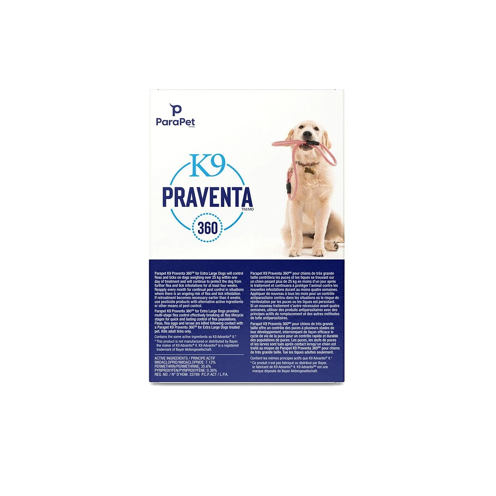 K9 Praventa 360 for extra large dogs, 3 tubes