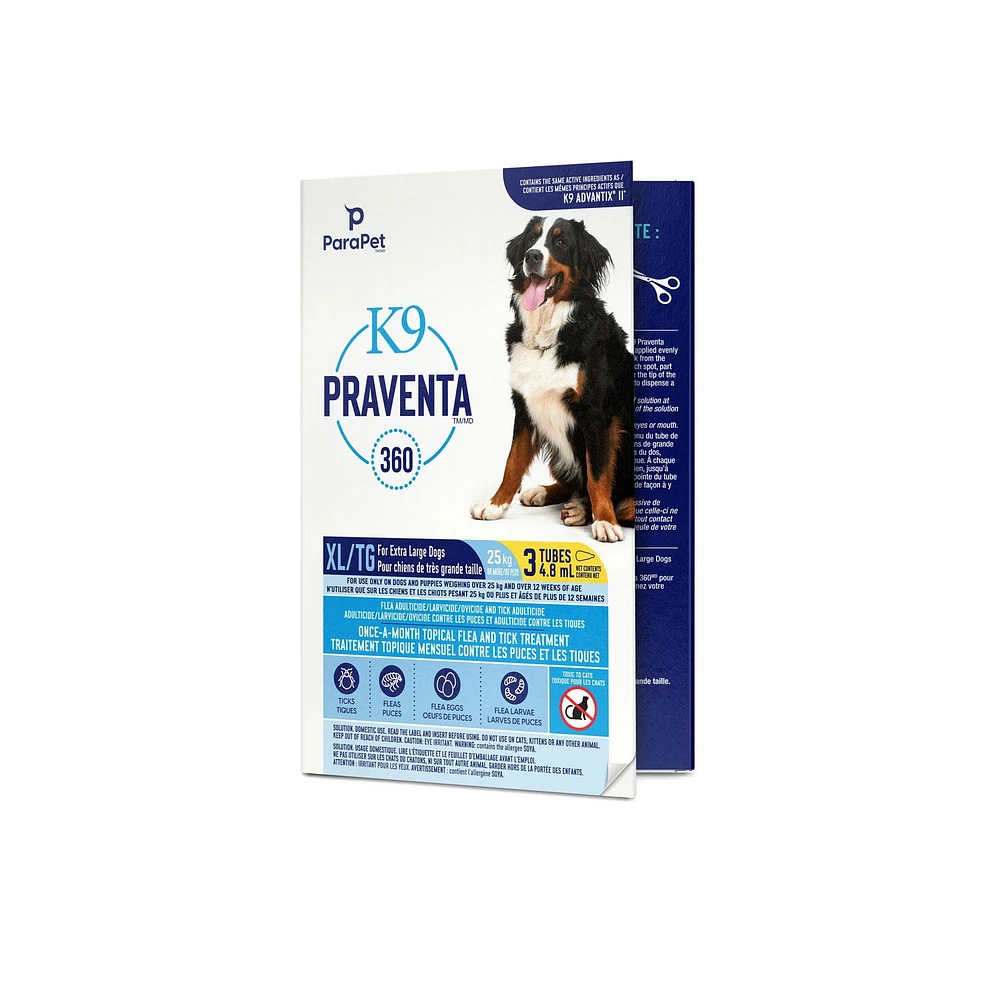 K9 Praventa 360 for extra large dogs, 3 tubes