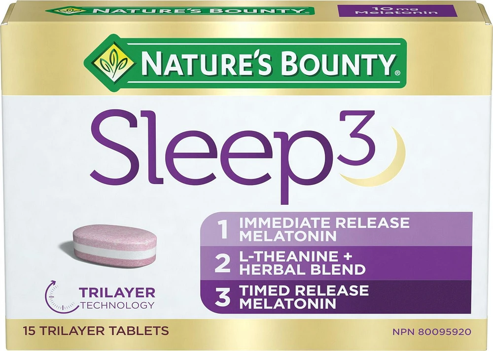 Sleep 3 15's, 15 Trilayer Tablets