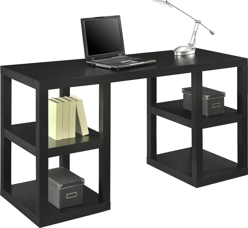 Parsons Deluxe Computer Desk, Black