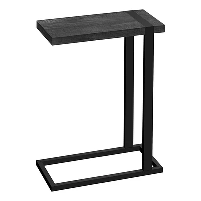 Monarch Specialties Accent Table, C-shaped, End, Side, Snack, Living Room, Bedroom, Metal, Laminate, Black, Contemporary, Modern