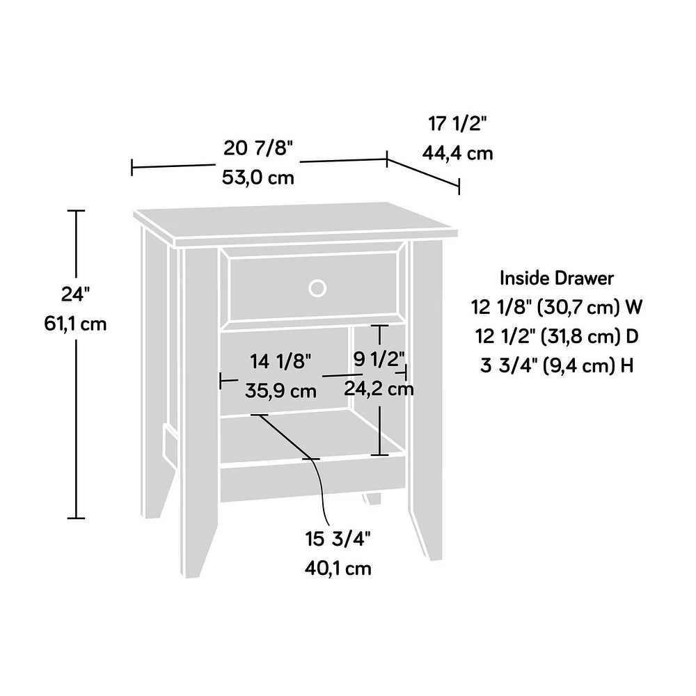 Sauder Shoal Creek Night Stand