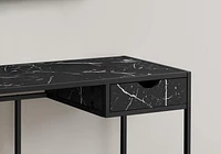 Monarch Specialties Computer Desk, Home Office, Laptop, Storage Drawer, 42"l, Work, Metal, Laminate, Black Marble Look, Contemporary, Modern