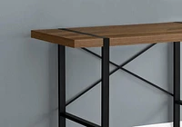 Monarch Specialties Computer Desk, Home Office, Laptop, 48"l, Work, Metal, Laminate, Walnut, Black, Contemporary, Modern