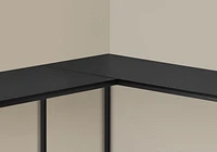 Monarch Specialties Computer Desk, Home Office, Corner, 58"l, L Shape, Work, Laptop, Metal, Laminate, Black, Contemporary, Modern