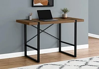 Monarch Specialties Computer Desk, Home Office, Laptop, 48"l, Work, Metal, Laminate, Walnut, Black, Contemporary, Modern