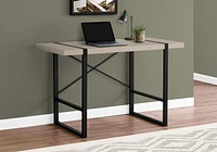 Monarch Specialties Computer Desk, Home Office, Laptop, 48"l, Work, Metal, Laminate, Beige, Black, Contemporary, Modern