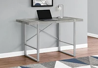 Monarch Specialties Computer Desk, Home Office, Laptop, 48"l, Work, Metal, Laminate, Grey, Contemporary, Modern