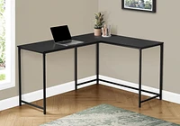 Monarch Specialties Computer Desk, Home Office, Corner, 58"l, L Shape, Work, Laptop, Metal, Laminate, Black, Contemporary, Modern